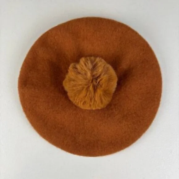 Madewell Pom-Pom Beret Color Golden Pecan - Picture 7 of 7